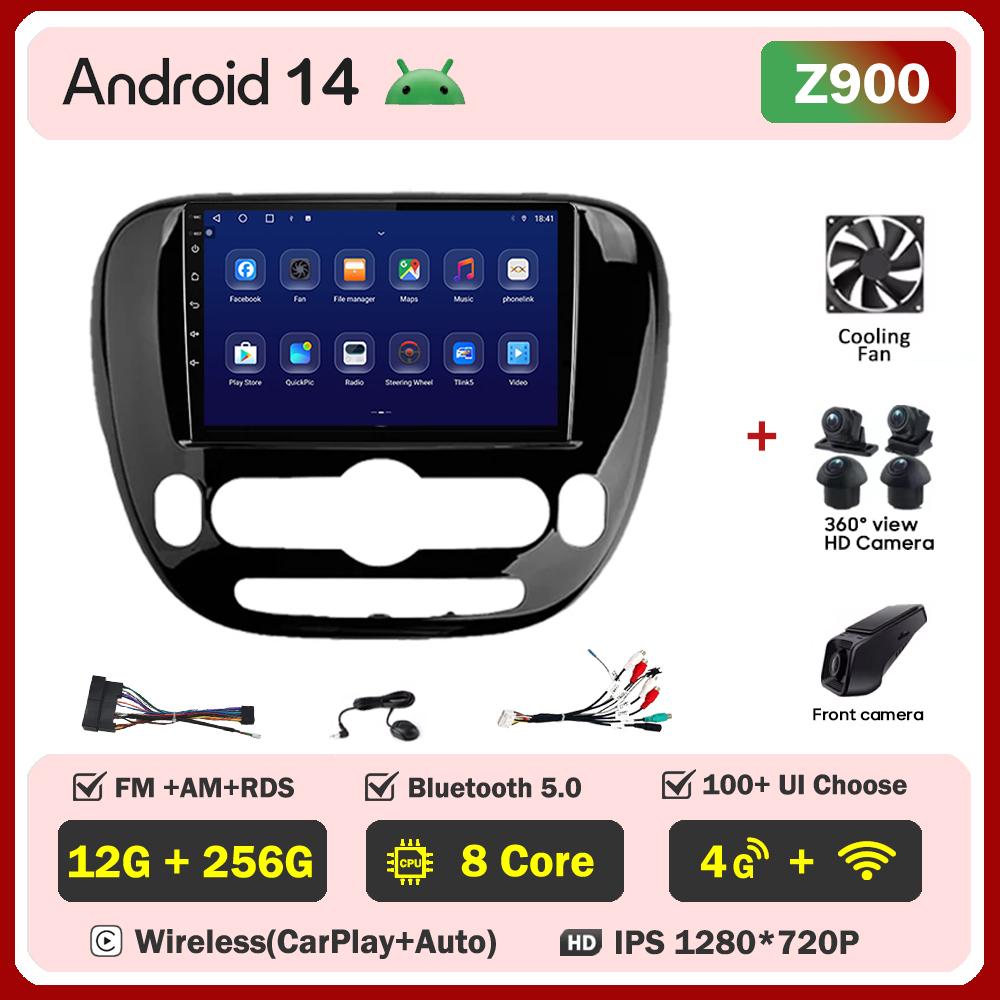 Для KIA Soul 2013-2019 Автомобильный радиоплеер Car Carplay Screen Autoradio Mirror Link Car Intelligent Systems Сенсорный экран AutoMotive