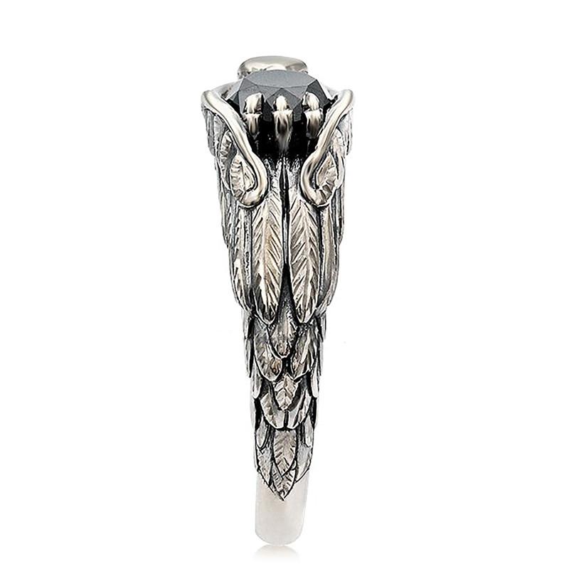 Кольцо Huitan Personality Feather Ring Black Eagle Animal Finger Accessories Hip Hop Cool Girls Rings Surprise Gift Jewelry Drop Ship