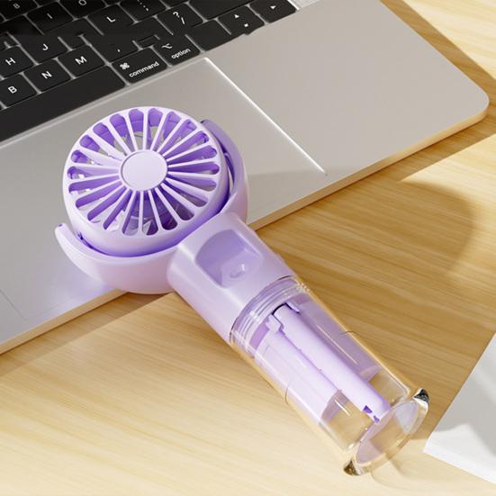 Handheld Spray Fan USB Rechargeable Adjustable Summer Personal Water Mist Fan Portable Travel Outdoor Pocket Mini Cooling Fan