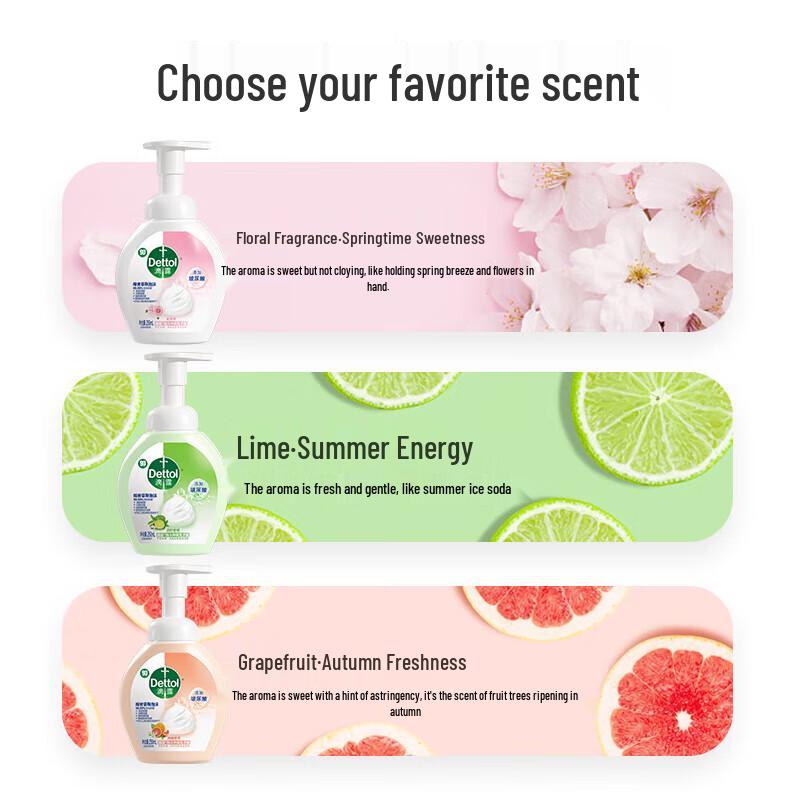 Dettol Floral Scent Foaming Antibacterial Hand Wash (2 x 250ml)