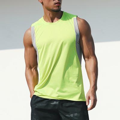 Мужской быстросохнущий спортивный жилет для фитнеса, дышащая рубашка без рукавов для бега