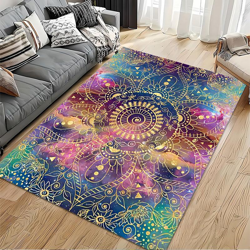 Mandala Floral Carpet Design suitable as a non-slip mat for the living room or bedroom sofa