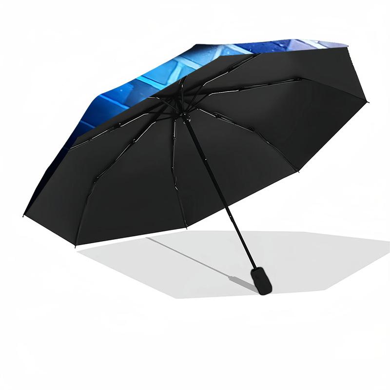 Thunder OKC Basketball Umbrella 8-Frame for Travel, Camping, Casual Lightweight Portable Umbrella, Essential for Every Family Holidays Gift