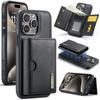 DG.MING M6 Series RFID Tri-fold Card Bag Removable Leather Phone Case