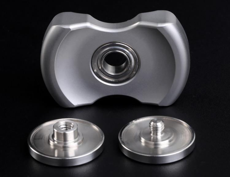 Mini Double Leaf Hand Spinner Stainless Steel Metal EDC Fidget Spinner Finger Stress Tri-Spinner Autism ADHD Anxiety Stress Toy