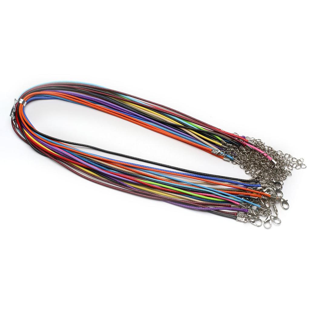 20Pcs/Pack Multicolour Wax Lines, Boho Leather Rope Chains for DIY Hanging Multi-style Pendant Necklace Accessories 45+5cm Extremely Cheap