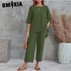 Summer Women's Cotton and Linen Two-piece Set, Fashionable and Elegant, Casual and Loose Suit