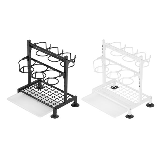 Стойка для хранения бутылок с водой и поддоном для сбора капель. Прочная, несущая, нержавеющая, простая сборка.