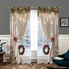 2 Pieces, 3D Luxury Christmas Curtains -30% Blackout - Suitable for Living Room, Bedroom, Kitchen, Home Decoration