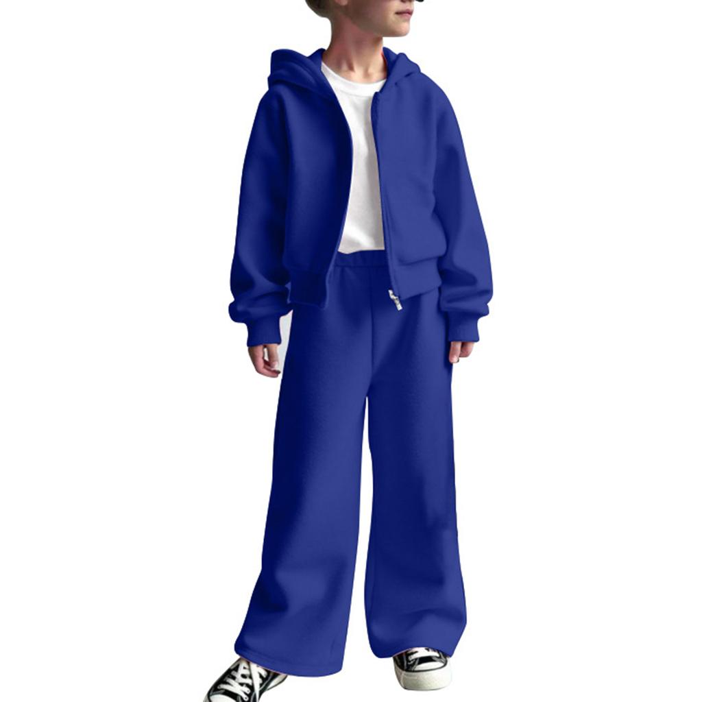 Комплект из трех предметов для девочек: толстовка с капюшоном + брюки + футболка. Спортивный флис, повседневный детский наряд.