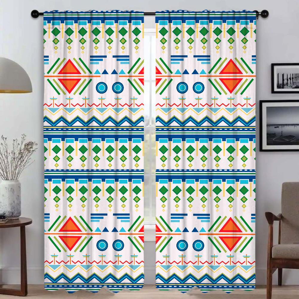 Шторы в стиле бохо для гостиной Шторы для комнаты 2-панельные Шторы для домашнего интерьера Украшения на Хэллоуин Жалюзи Разделительные шторы