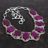Faceted Kashmir Ruby Necklace Gemstone Vintage Necklace 925 Sterling Silver Adjustable Chain Necklace Handmade Elegant Jewelry Wedding Gifts