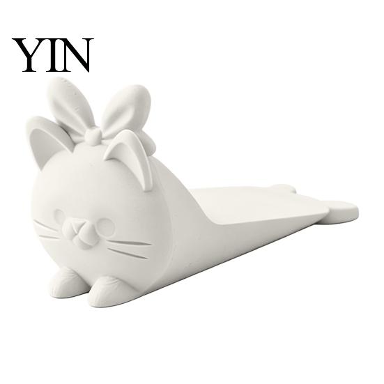 Decorative Door Stopper for Bedroom 3D Printed Cute Cat Stopper, Non-Slip Cartoon Holder, Anti Collision Accessory Stop Wedge Wood Floors Home