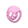 Pink small ABS plastic hollow male chastity cage  penis lock with 4 size curved ring sex toys