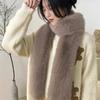 Fluffy Plush Luxury Wraps Shawl Thicked Ladies Scarves Fashion Fake Fur Long Scarf  for Women Men