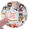 60 классных спортивных мультяшных граффити-стикеров на тему бейсбола для DIY-декора – Идеально подходят для бутылок с водой и скейтбордов.