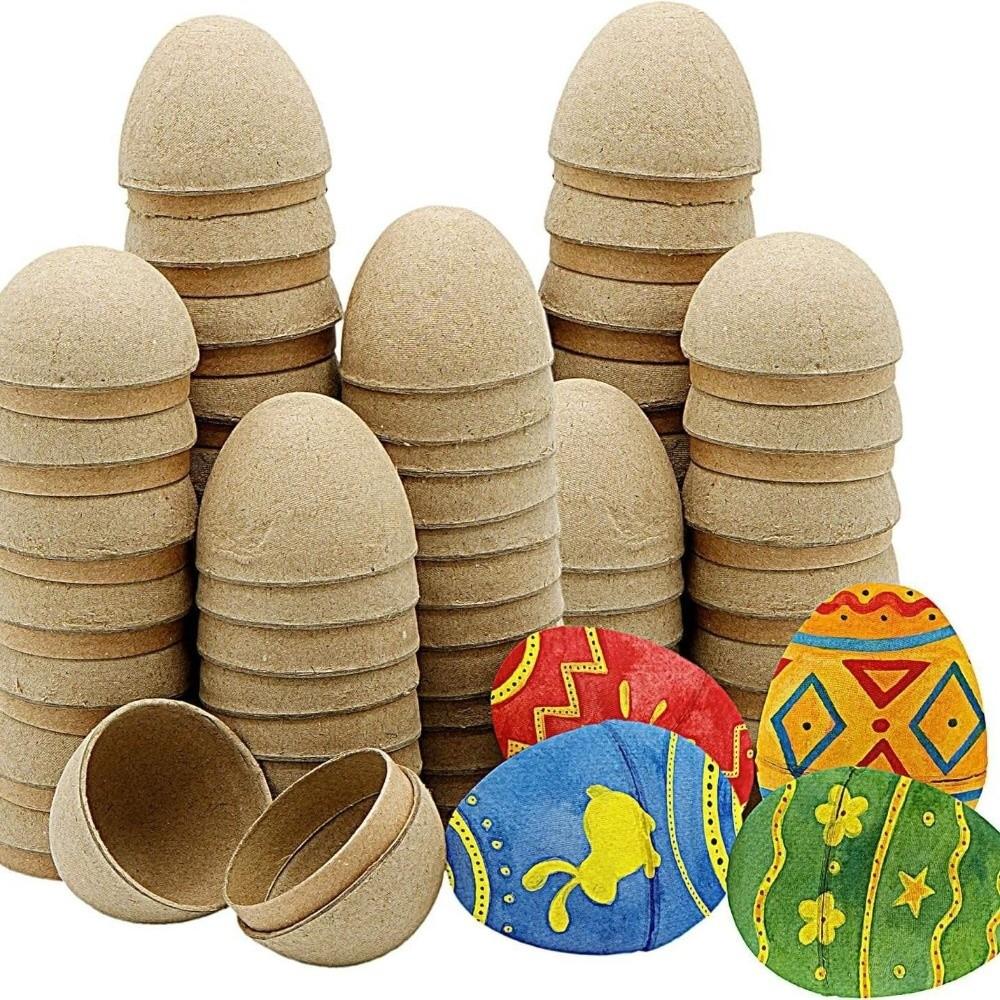 Adorable Easter Paper Eggs Blank Paper Pulp Egg Happy Easter Decor DIY Easter Eggs  Party Favors