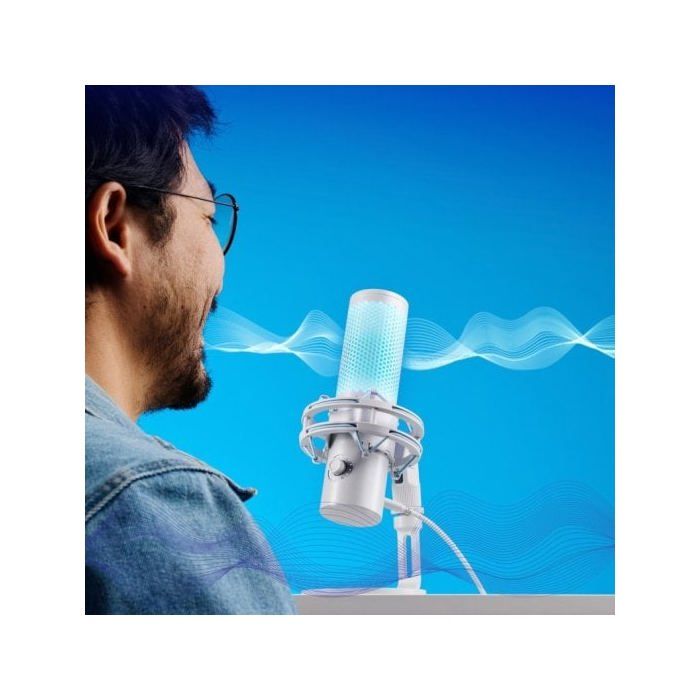 HyperX Quadcast 2 USB-микрофон для стриминга конденсаторный Белый