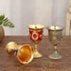 Zinc Zinc Zinc Alloy Medieval Rose Embossed Goblet Vintage Liquor Cup Luxurious Spirits Cup  Bar