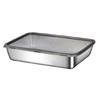 Serving Tray Stainless Steel Grilling Tray,Grilling Prep and Serve Trays BBQ Accessories for Vegetable,Fish,Meat,Seafood