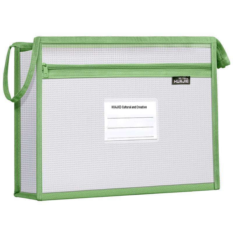 Huajie A4 Двухслойная Сверхтолстая Сетчатая Сумка для Документов на Молнии - ЕВА Большая Вместимость, Водонепроницаемая 3D Сумка для Предметов