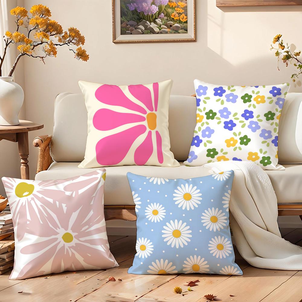 blooming flowers Cushion Cover Premium Comfort Reversible Pillow Cove Two in One Design for Any Room Car Interior