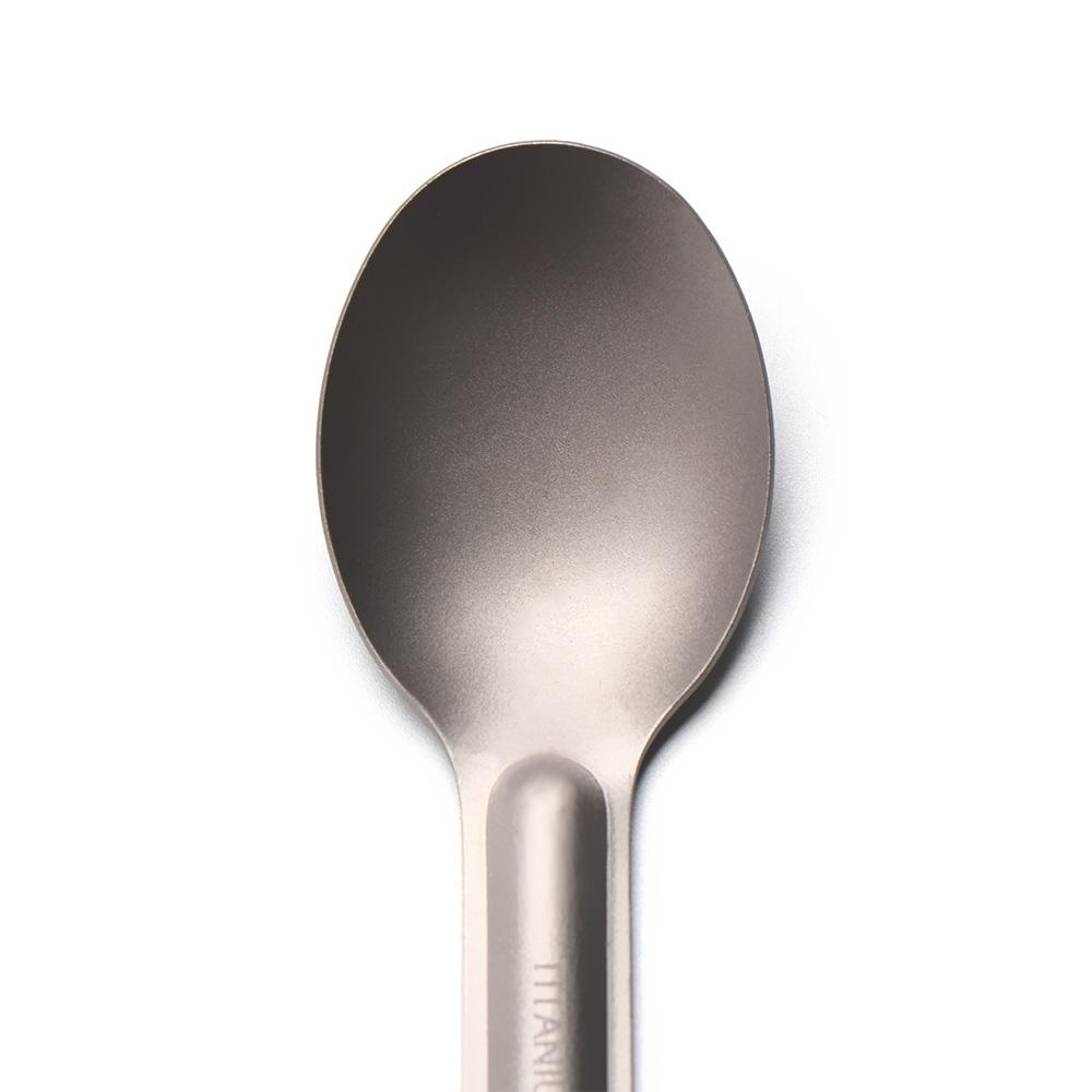 New Pure Portable Outdoor Picnic Accessories Titanium Cookware Cutlery Fork Long Handle Spoon
