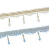 12M Woven Texture Tassel Lace Trim Crystal Hanging Beads Chain Tassel Ribbon  Curtain Decor
