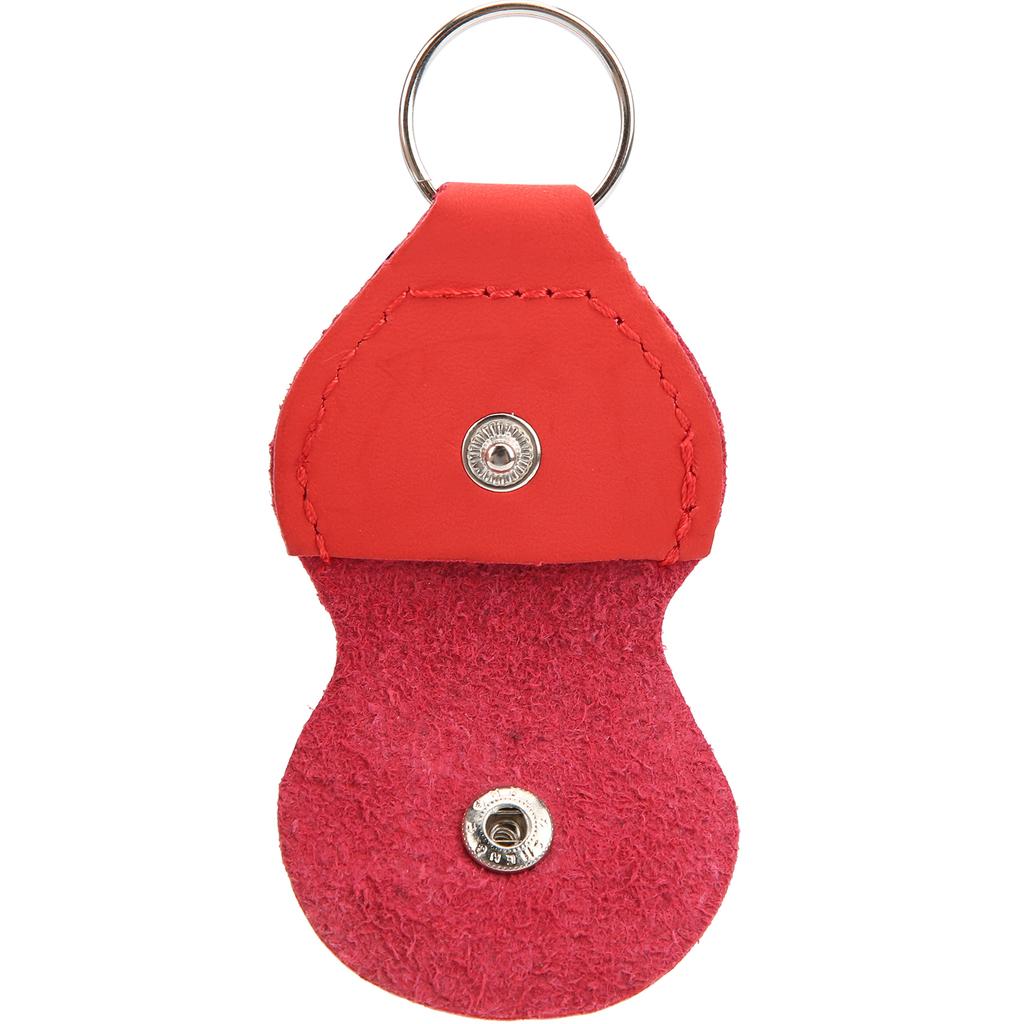 Stylish Guitar Picks Holder Soft PU Leather Plectrum Storage Case Keyring Guitar Accessory