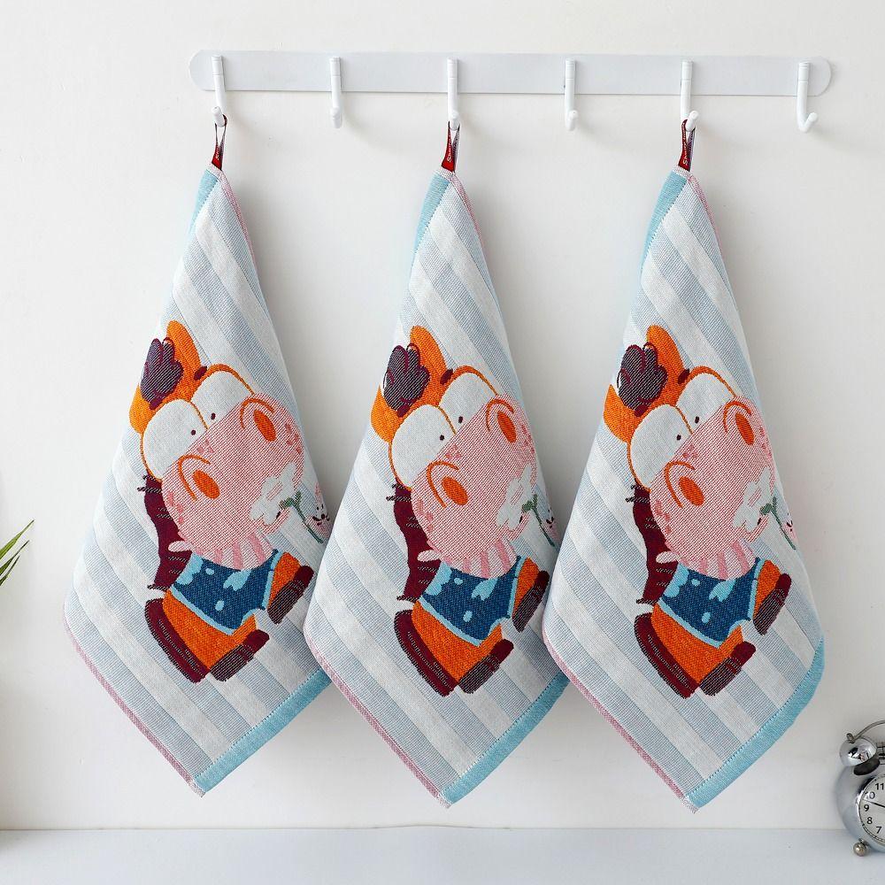 4 Layer Cotton Gauze Large Hand Towel Cartoon Tea Towel High Quality Kitchen Towel Home Restaurant