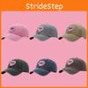 Versatile Cotton Baseball Cap With Embroidered Pink Heart And Round Crown