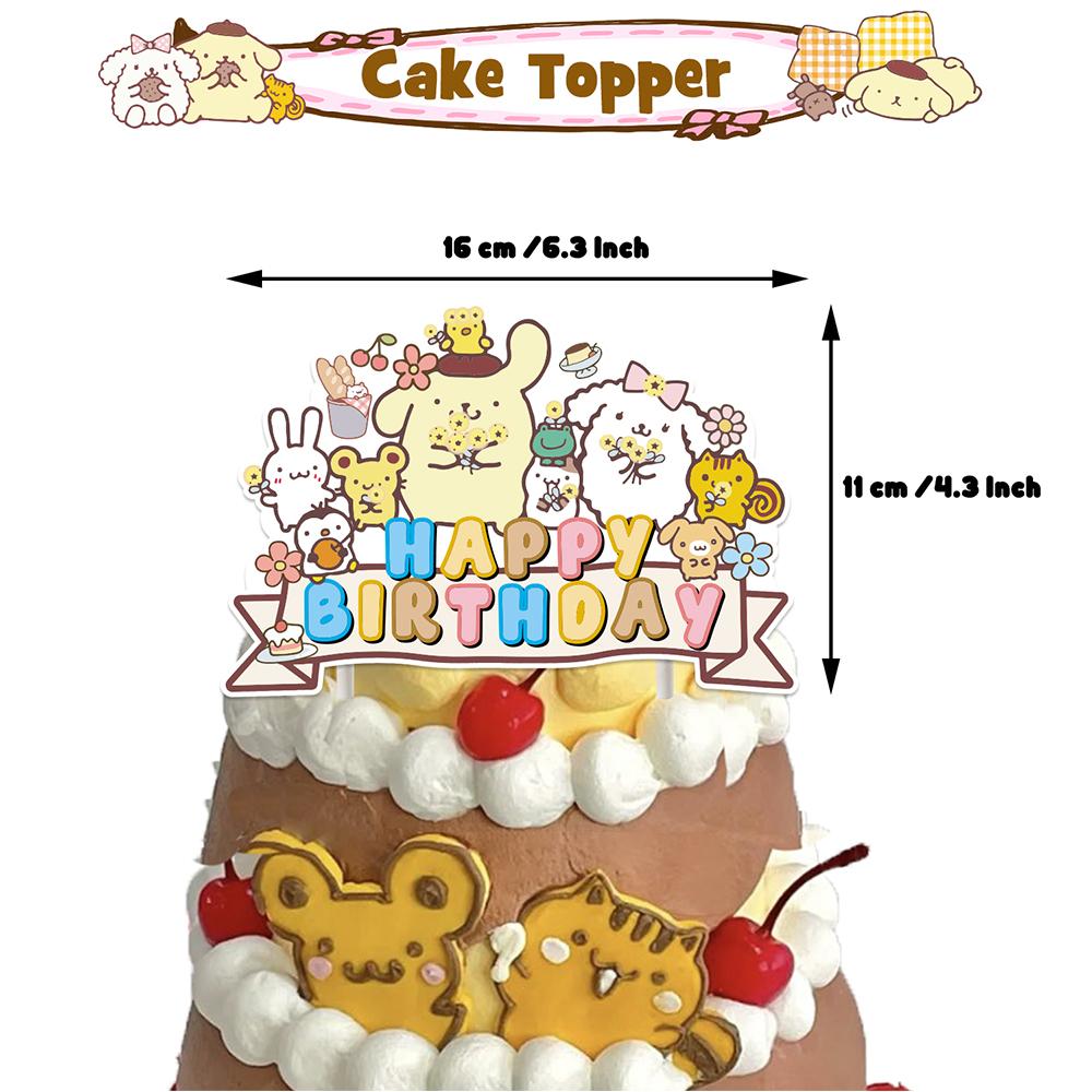 32pcs Pompompurin Party Decorations Included a Banner, Cake Toppers, Balloons