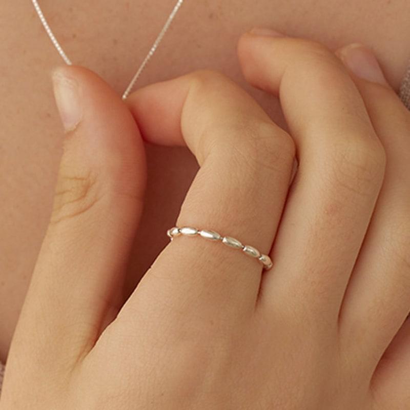 Life Oval ball chain ring