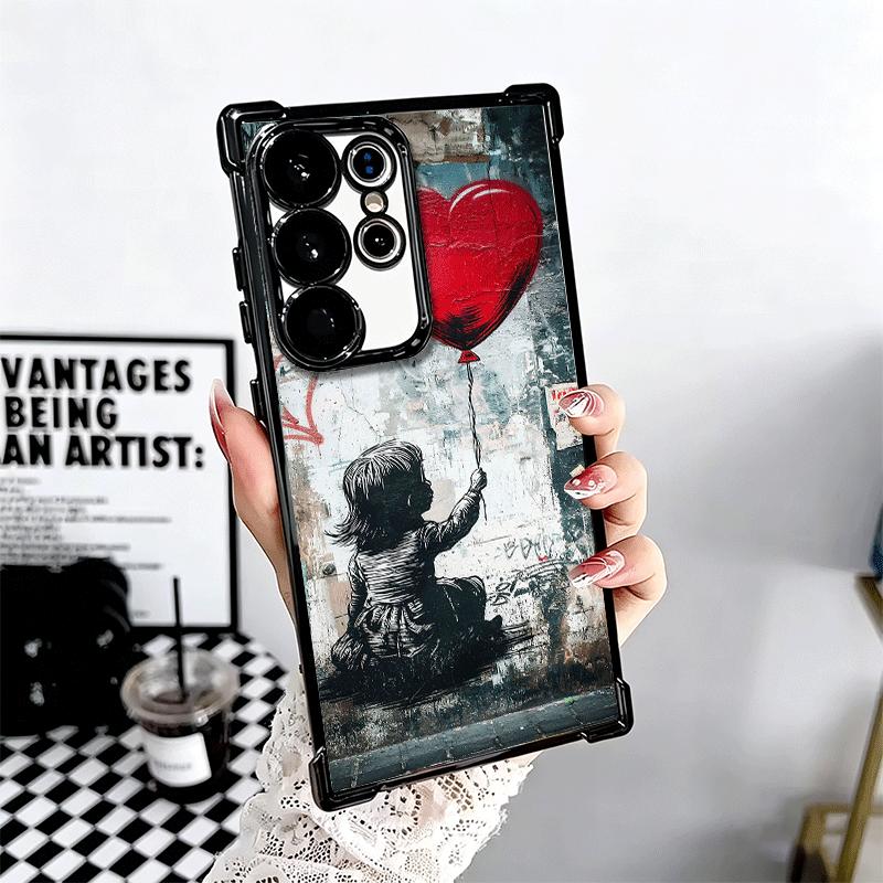 B-Banksy Художник Граффити Покрытие Чехол для Телефона Для Samsung Galaxy S24 S25 FE S26 Edge S23 Ultra S22 S21 Plus S20 Противоударный Aira