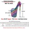 Fashion Sexy High Heels Fetish Shoes Woman 22cm Peep Toe Pumps Heeled Women Platform Party Stripper Shoes Large Size
