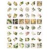100PCS Handbook Decoration Stickers Flower Decorative Stickers DIY Theme Stickers for Diary Planner Scrapbook Type 2