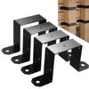 Heavy Fence Bracket Column Fixed Bracket U-shaped Carbon Steel Strap for 4 * 4-inch Wooden Pillar DIY Fence Accessories