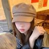 Чжоу подарил осенне-зимнюю новую ретро универсальную восьмиугольную шляпу из искусственной кожи для женщин в британском стиле, модную шляпу газетчика, берет