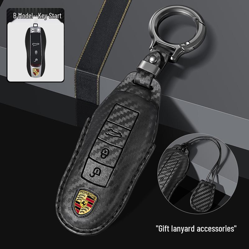 Porsche Carbon Fiber Key Cover for Taycan, Cayenne, Macan, Panamera, 718, 911