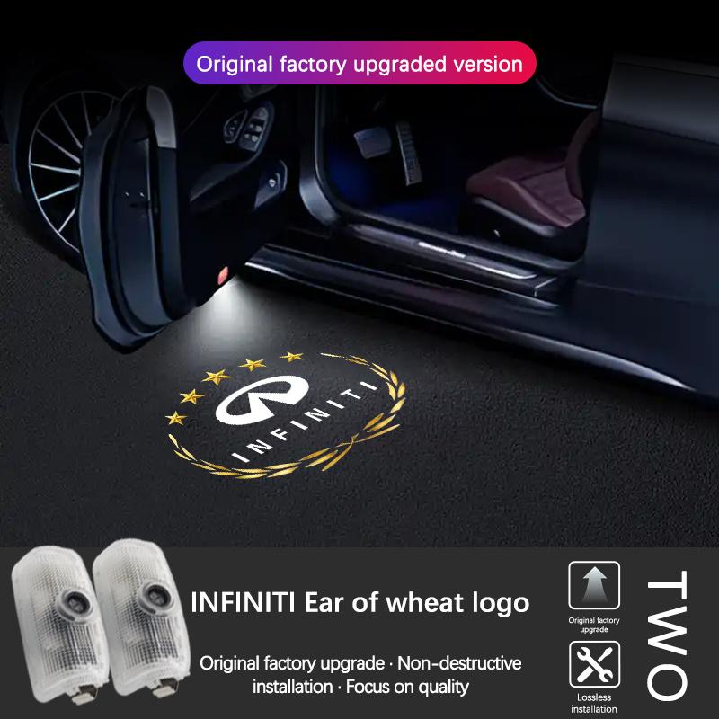 Car HD Projector Lamp LED Auto Door Welcome Light For Infiniti QX50 QX70 QX80 M25 FX37 FX50 G37 G25 Q50 Q60 Q70 Accessories gttws5