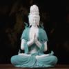 Ceramic Jing Si Guan Yin Sculpture Statue Large-size Handmade Three-dimensional Sculpture High-end Home Decoration Accessories