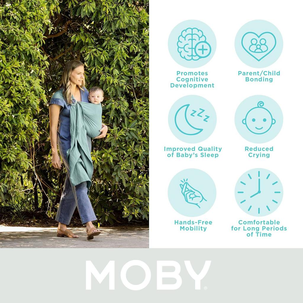 Baby Wrap Carrier, Soft and Adjustable for newborns weighing between 8 and 30 lbs