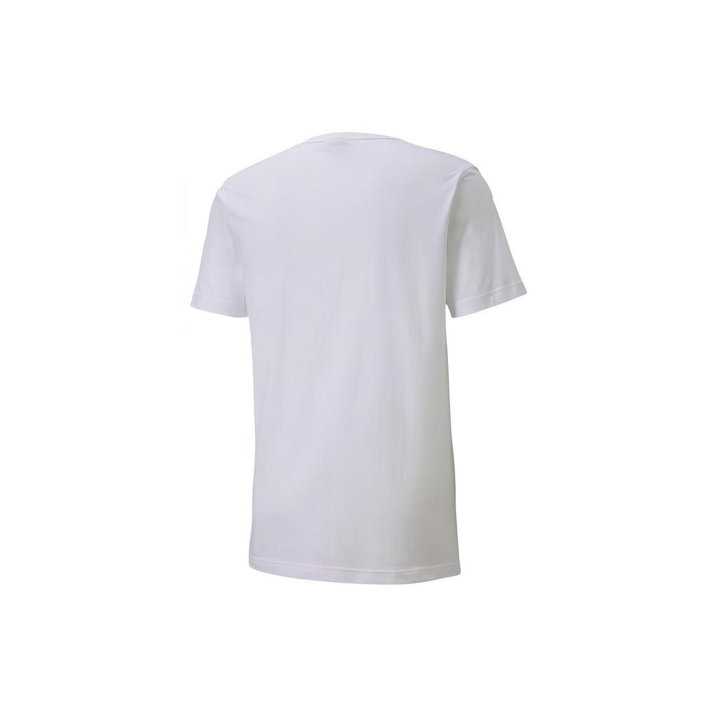 PUMA T Shirts Men's White Crew Neck Moderate Straight Fit 656986-04