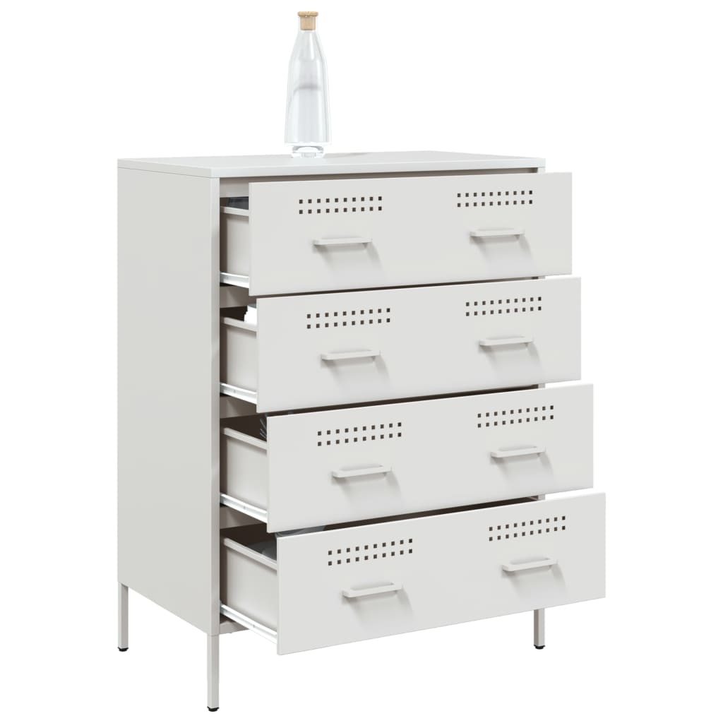 Комод Белый 68 x 39 x 89 см Сталь