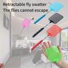 2PCS Retractable Fly Swatter Plastic Lengthening and Thickening Up To 73cm Domestic Mosquito Swatter To Repel Insects Indoor