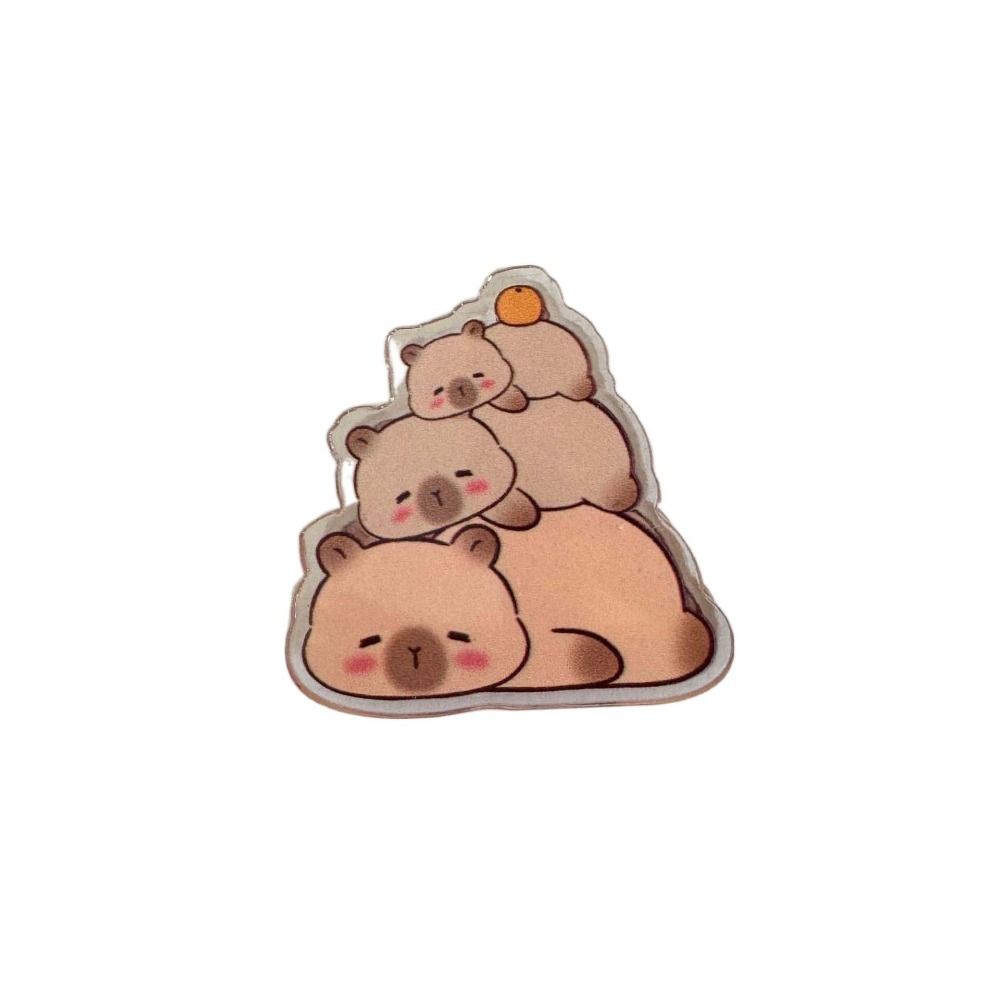 Цветок Капибара Брошь Животное Животное Значок Изысканный Мультфильм Акриловая Булавка Девушка