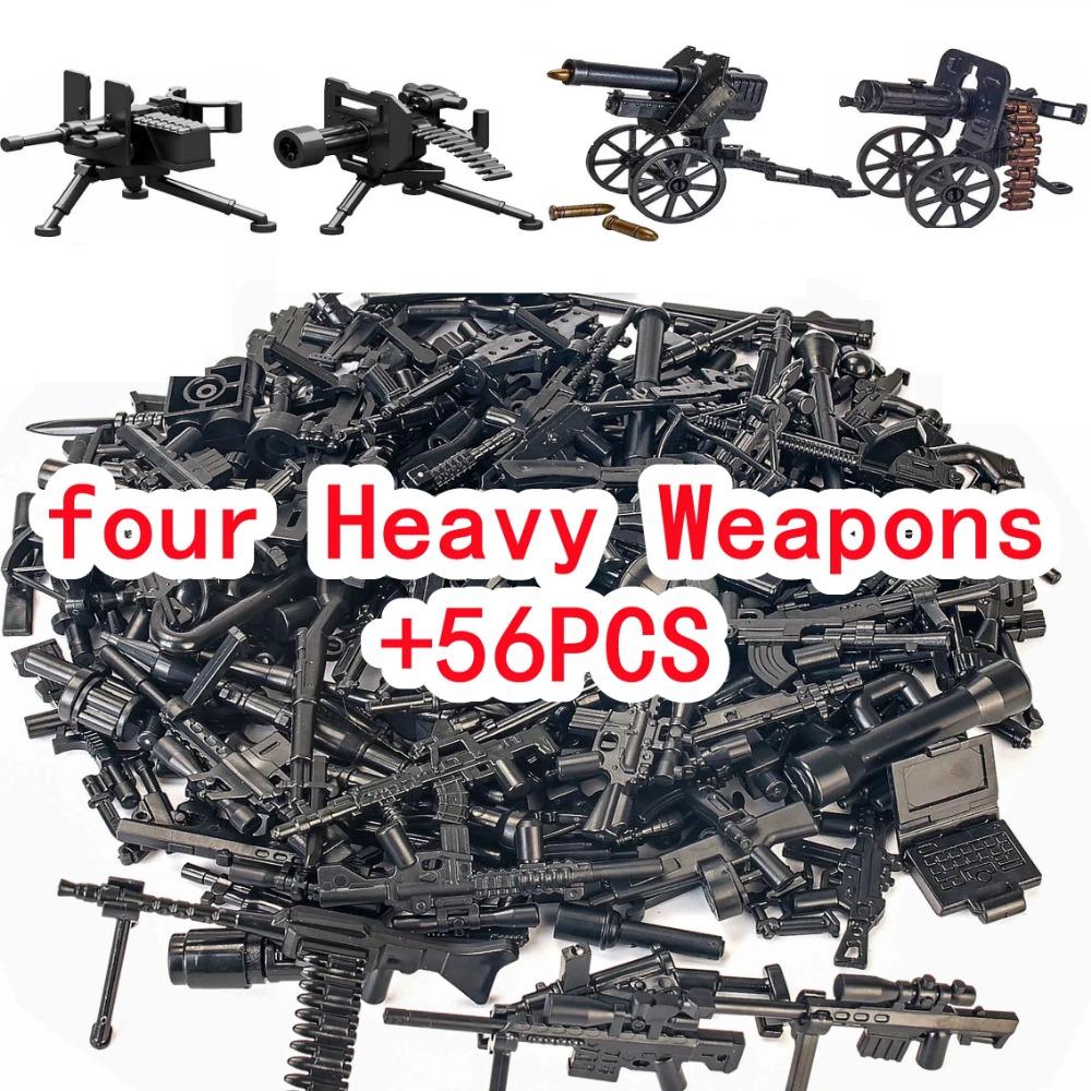 Конструктор Второй мировой войны Военное оружие Полицейский Солдат Фигурка Аксессуары Модель Кирпич Пистолет Пушка Пусковая установка Бункер Аванпост Игрушка X017