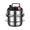 1.6L Gas Induction Cooker Universal Mini Stainless Steel Pressure Cooker Pot Soup Rice Multifunctional Household Stew Pan