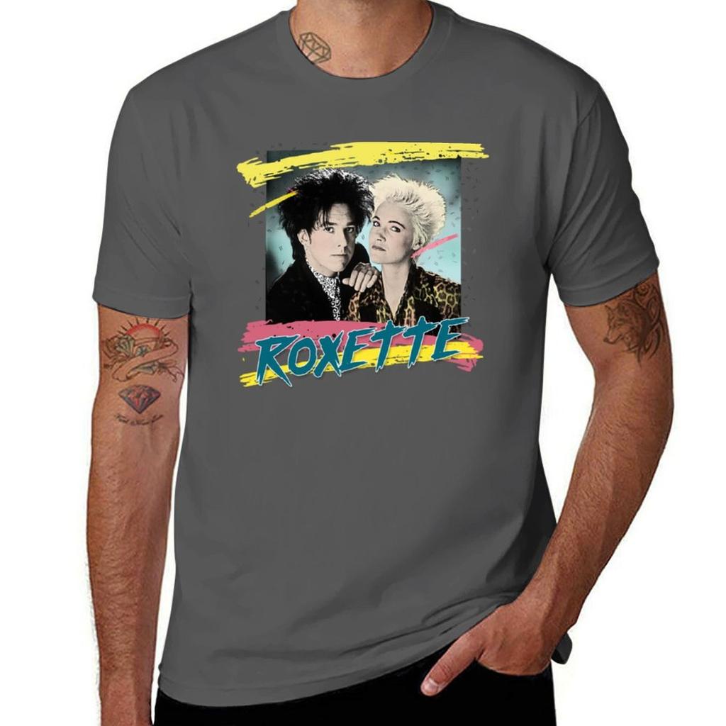 Roxette TShirt Casual Basic Short Sleeve TShirt