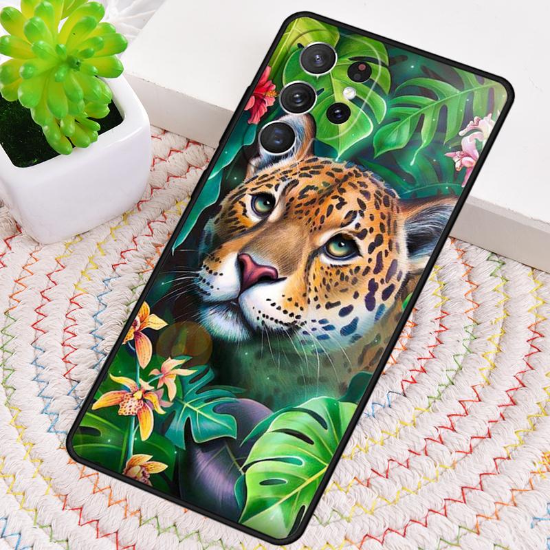 Роскошный силиконовый чехол для телефона с принтом тигра и леопарда для Samsung Galaxy note 10 pro S26 S25 S24 S23 S22 S21 Plus S25Ultra Capa Cover